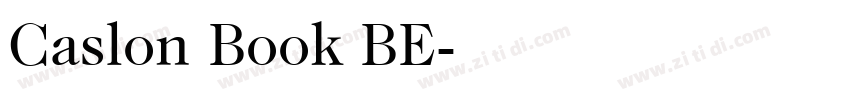 Caslon Book BE字体转换